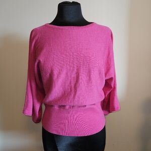 Talbots Pink Knit Sweater Pure Merino Wool Size Medium